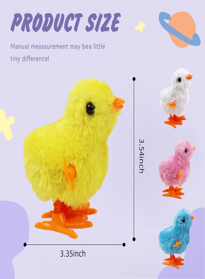 SAURAWAN 2-PCS Chicken Plush Wind Up Toys for Kids and Toddlers 1-3 2-4, Wind Up Easter for Easter Egg Fillers, Goody Bag Stuffer, Birthday Gifts - Soft Kawaii Baby Chick Toys - Image 2